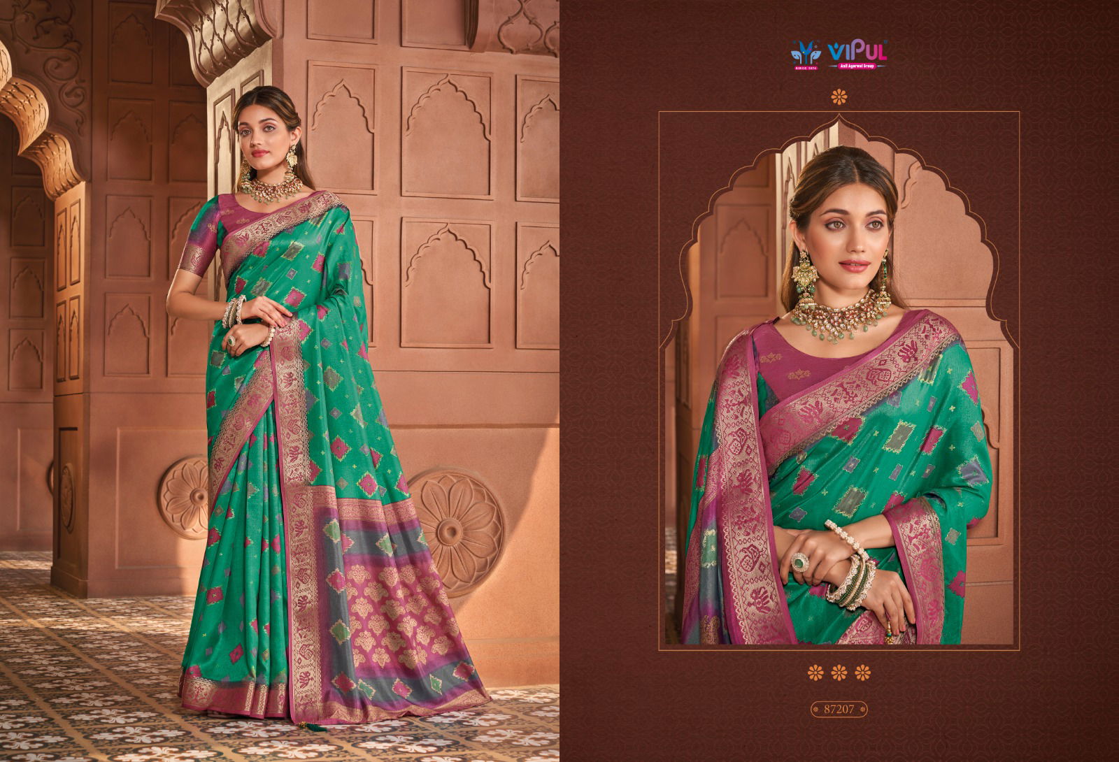 Angora By Vipul Silk Daily Wear Saree Suppliers In India